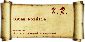 Kutas Rozália névjegykártya