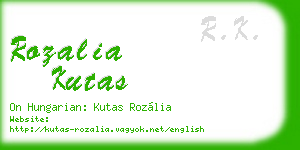 rozalia kutas business card