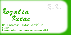 rozalia kutas business card